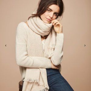 Sezane Aspen scarf in Beige/Gold